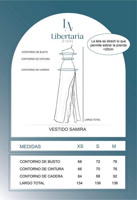 Vestido Samira - Azul