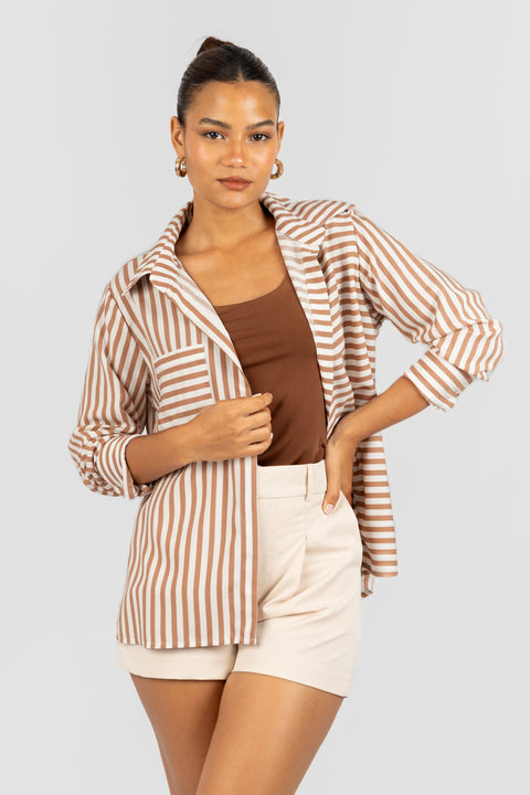 Camisa Evelyn Rayas - Camel