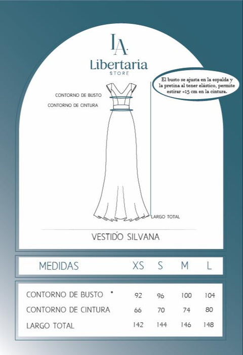 Vestido Silvana - Azul