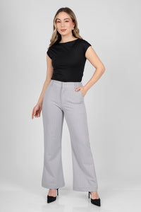 PANTALON KAROL GRIS RAYAS