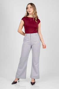 PANTALON KAROL GRIS RAYAS