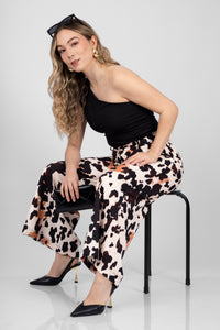 PANTALON KAORI ANIMAL PRINT NARANJA