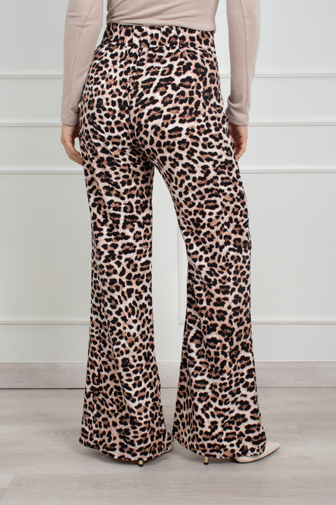 Pantalon Viviana - Animal Print Camel