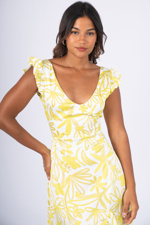 Vestido Lisa - Verde Limon